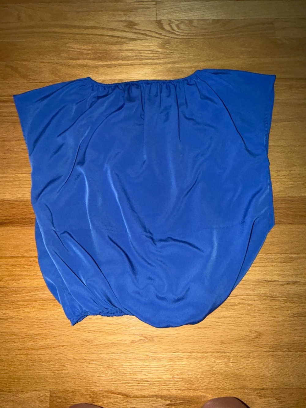 Electric Blue Off-Shoulder Blouson Top